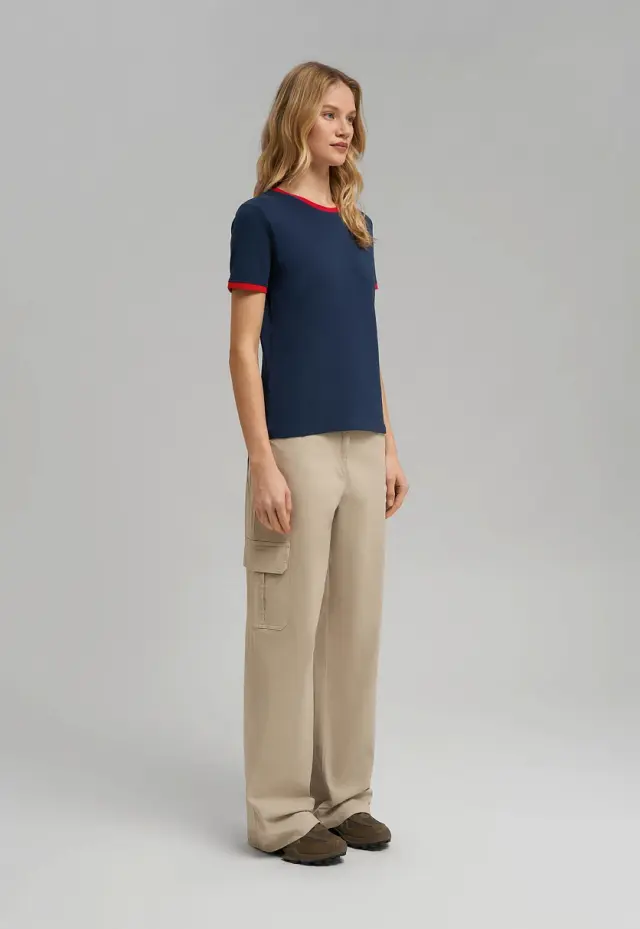 Футболка Slim fit из хлопкового джерси