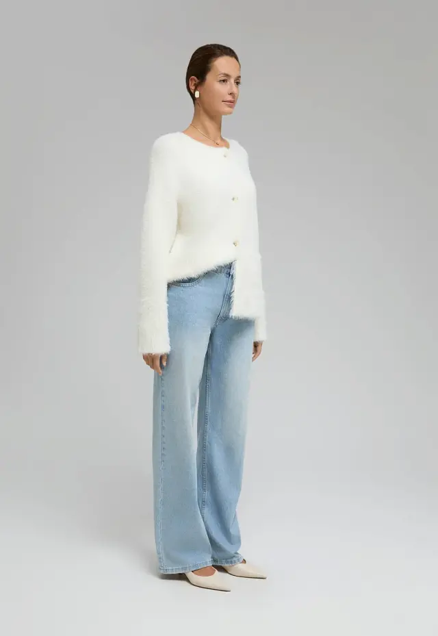Джинсы wide leg fit женские