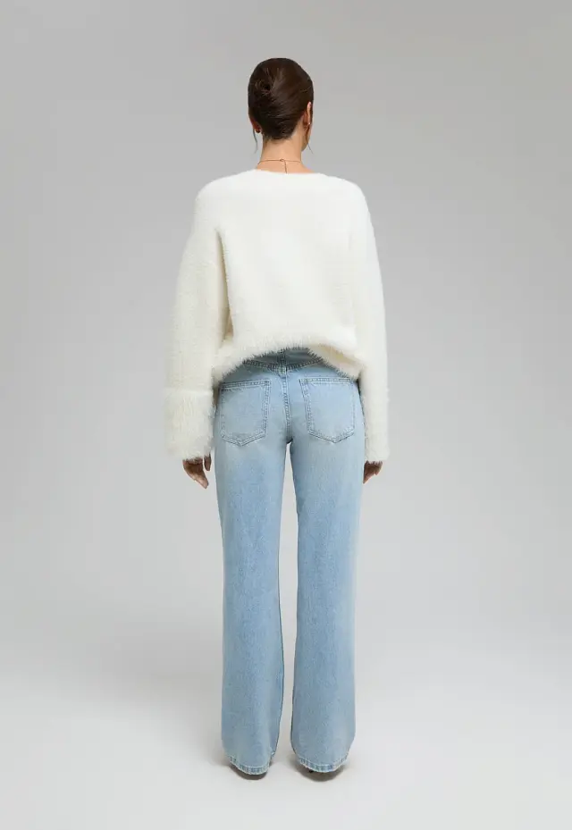 Джинсы wide leg fit женские