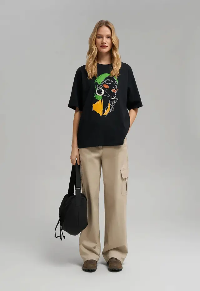 Футболка Oversize из хлопкового джерси