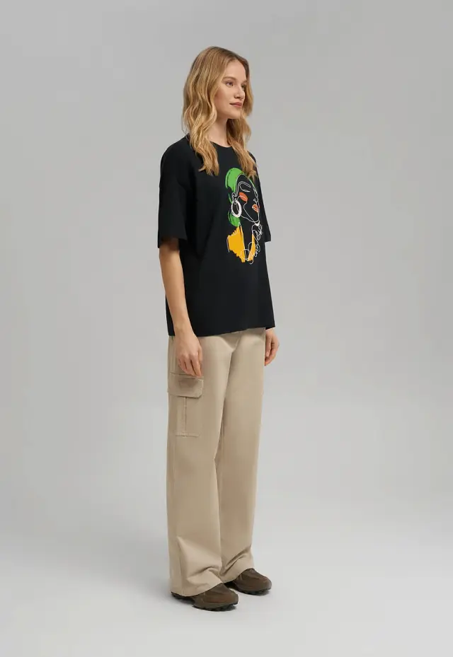 Футболка Oversize из хлопкового джерси