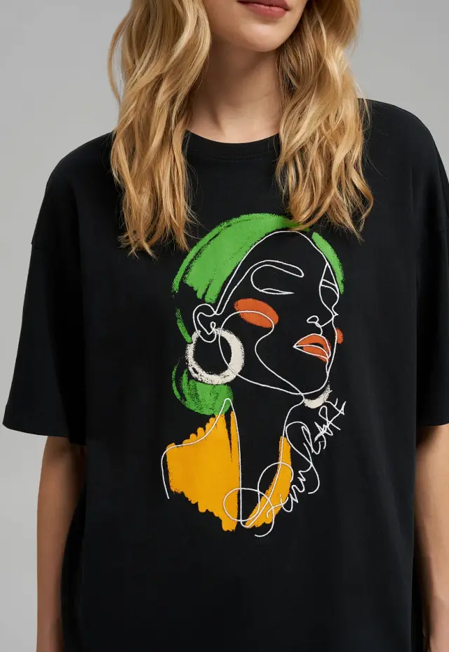 Футболка Oversize из хлопкового джерси