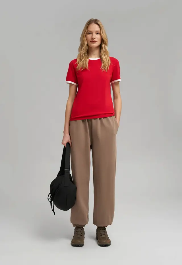 Футболка Slim fit из хлопкового джерси