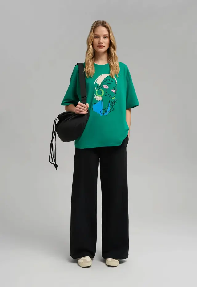 Футболка Oversize из хлопкового джерси