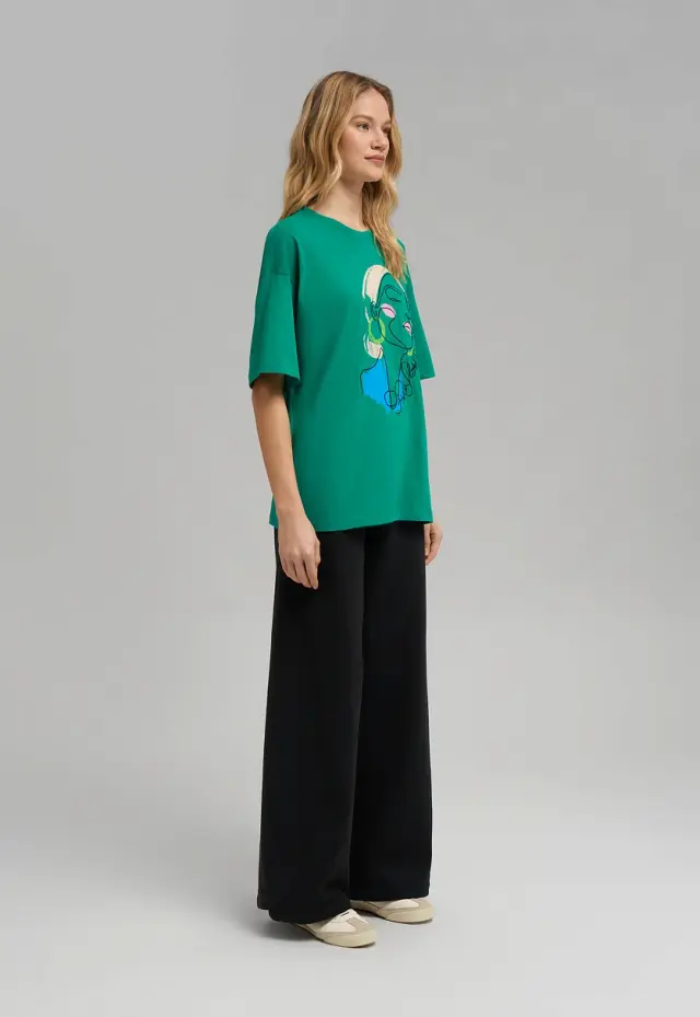 Футболка Oversize из хлопкового джерси