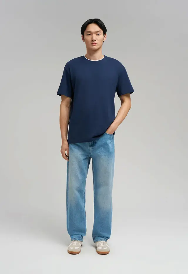 Свободная футболка Comfort fit из хлопкового джерс