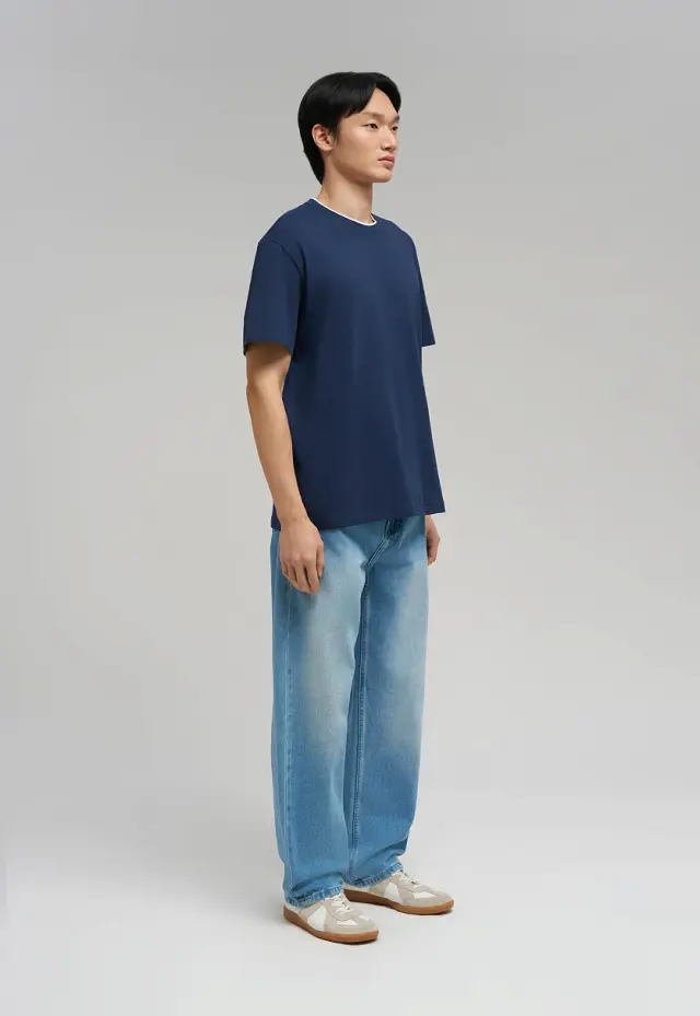 Свободная футболка Comfort fit из хлопкового джерс