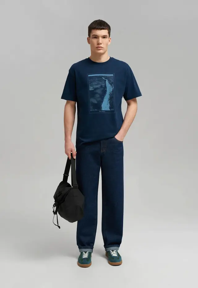 Свободная футболка Comfort fit из хлопка