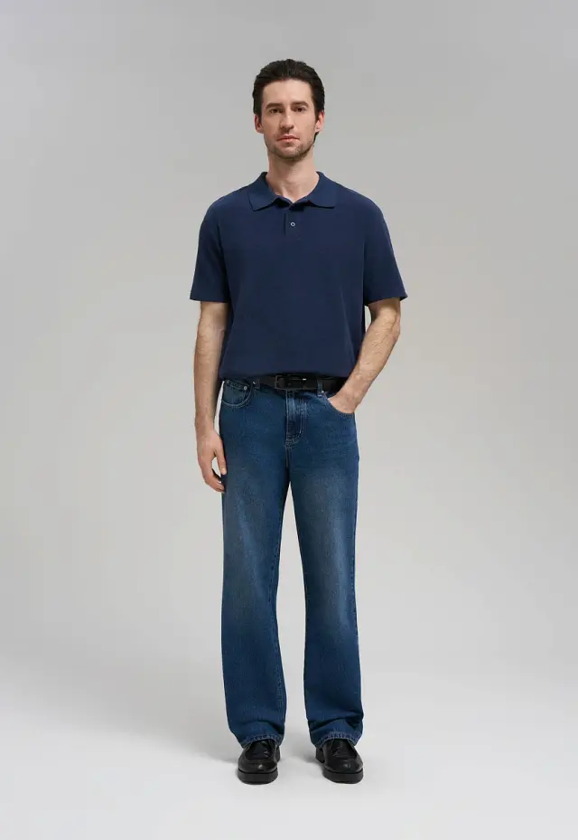 Поло Comfort fit из хлопкового трикотажа