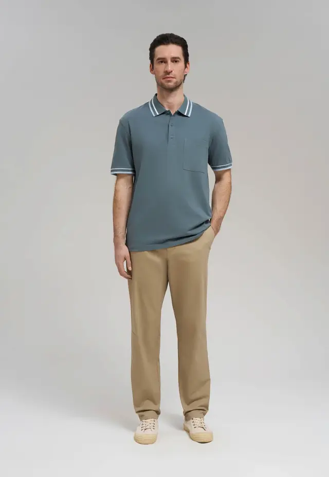 Поло Comfort fit из хлопка пике
