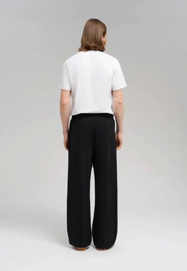 Трикотажные брюки Oversize из хлопка пике