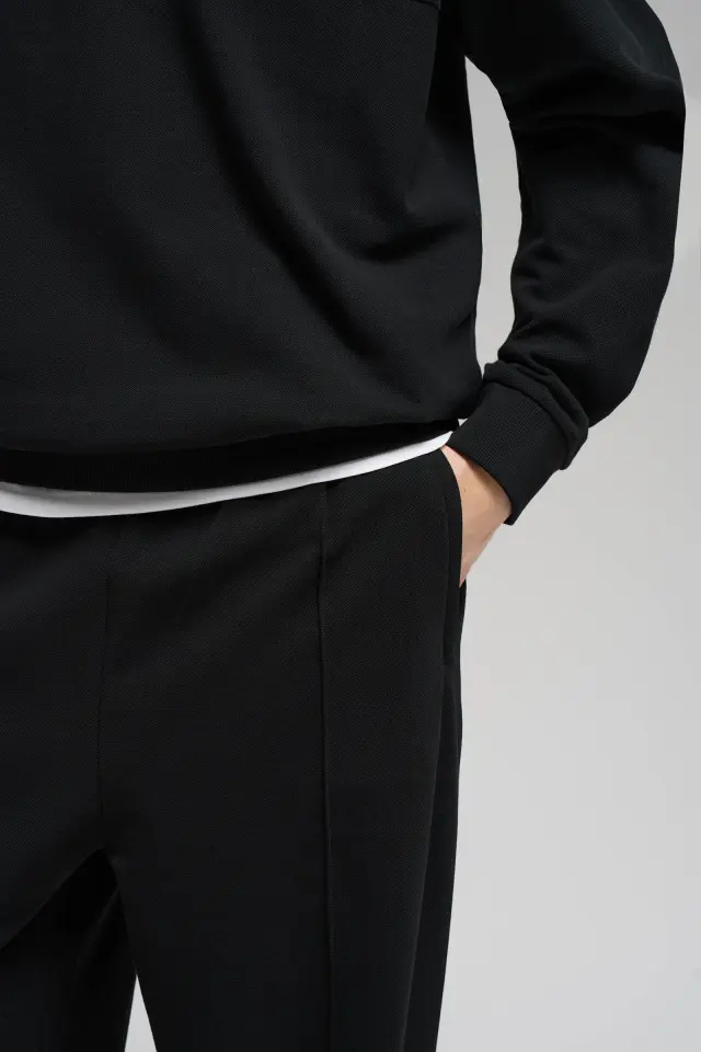 Трикотажные брюки Oversize из хлопка пике