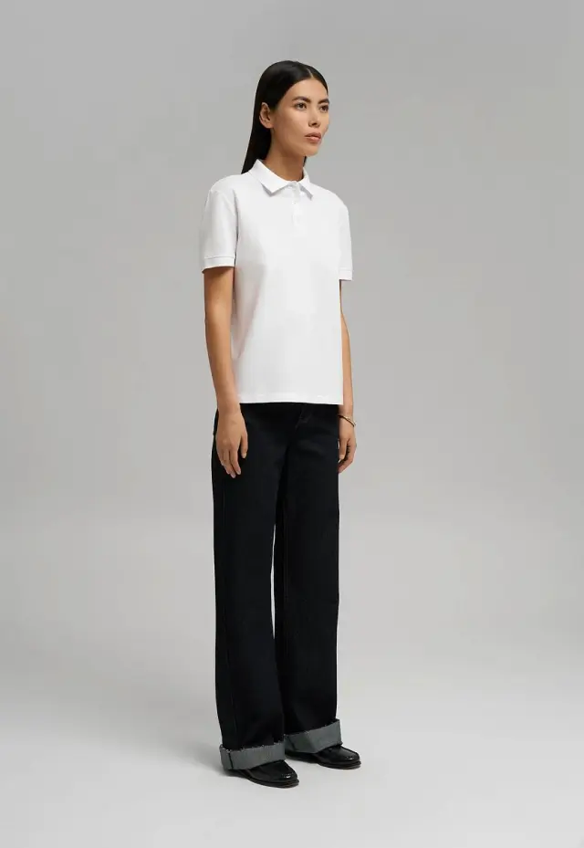 Поло Regular fit из хлопка пике