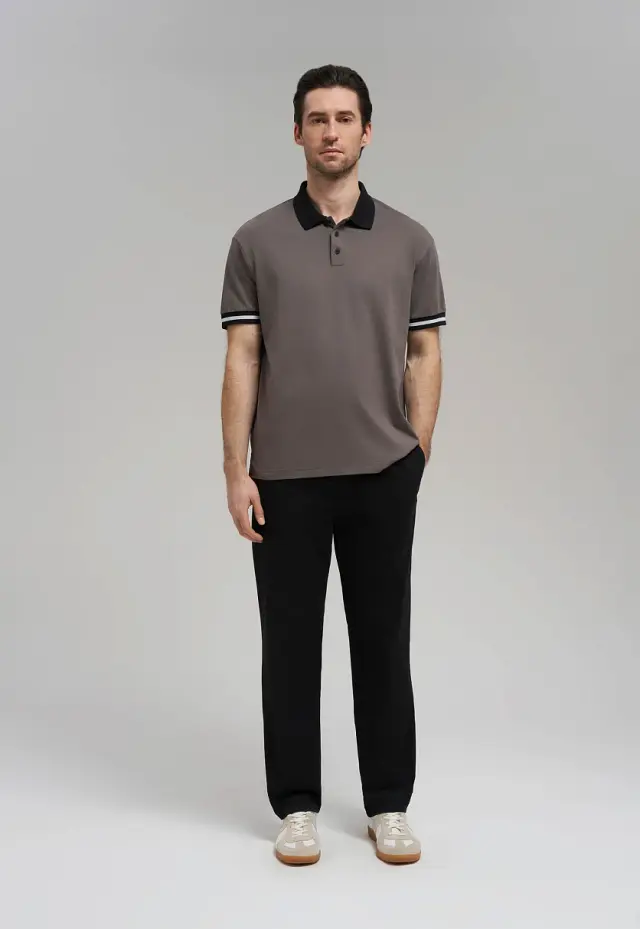 Свободное поло Comfort fit из хлопкового джерси