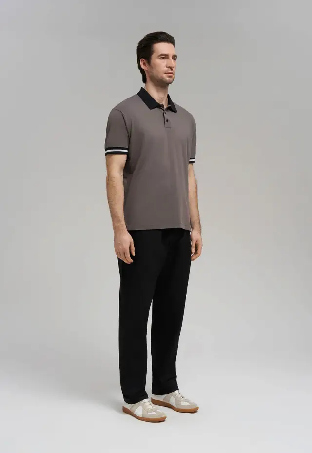 Свободное поло Comfort fit из хлопкового джерси