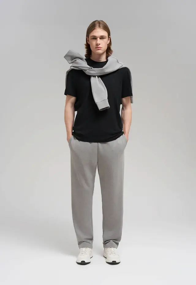 Прямые брюки Straight fit из футера