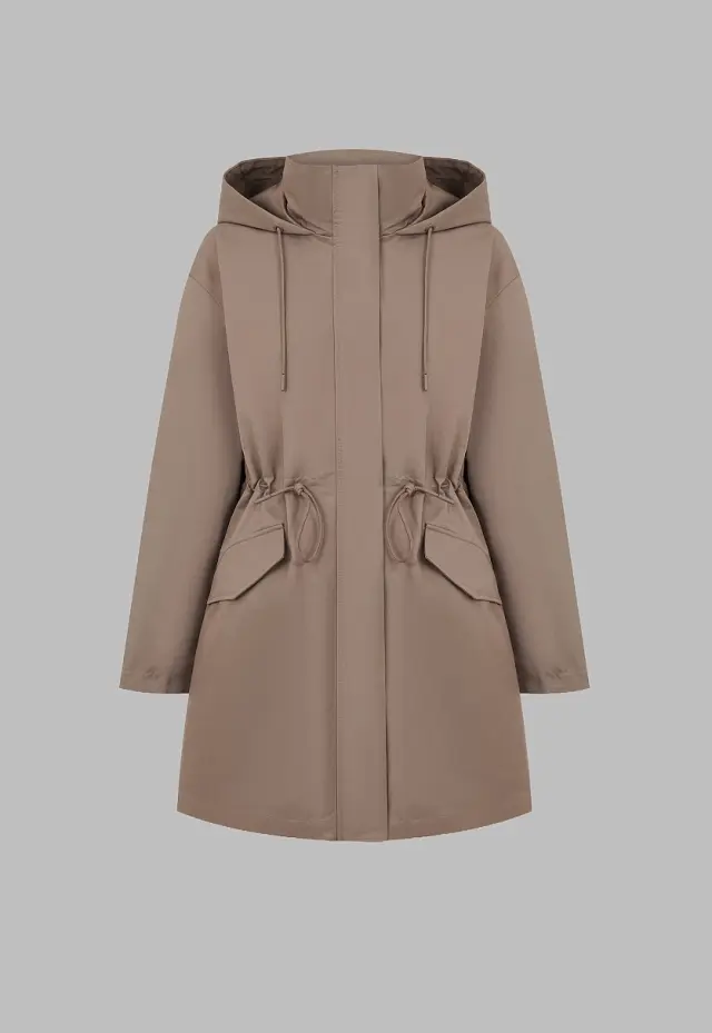 Короткий плащ из твила