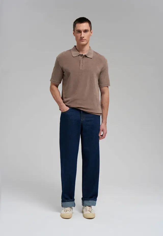 Поло Comfort fit из хлопкового трикотажа