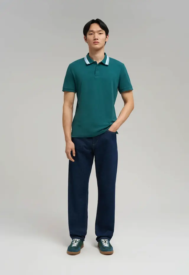 Поло Slim fit из хлопка пике