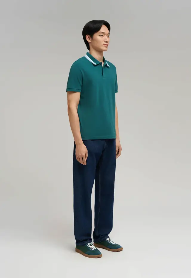 Поло Slim fit из хлопка пике