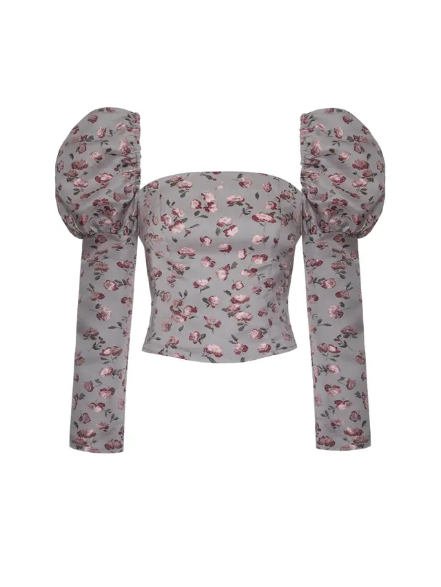 Топ Grey with roses