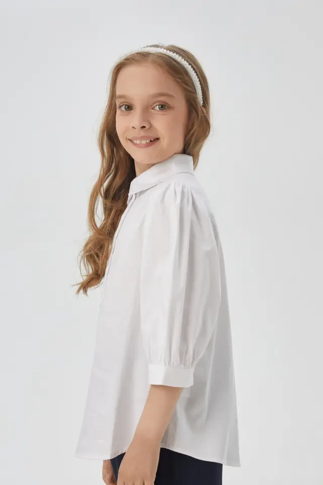 Блуза с объемными рукавами