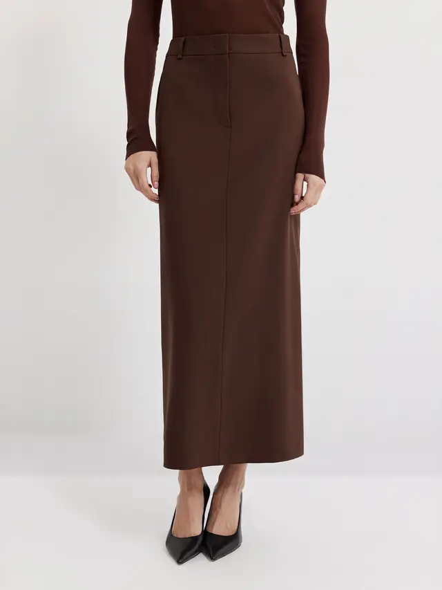 Юбка-макси с вирджинской шерстью