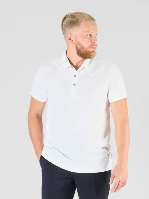 Peplos: Рубашка-поло мужская TS23003-р белый