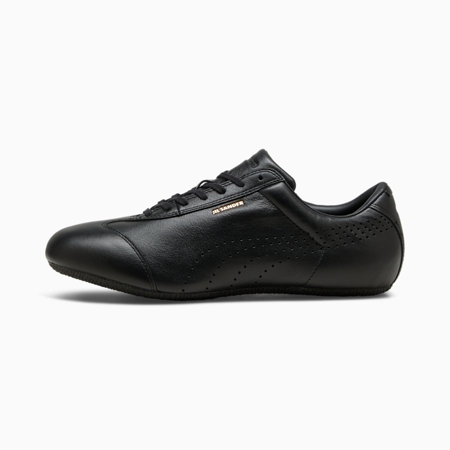 Чёрные кожаные кеды PUMA x Jil Sander Speedcat сбоку