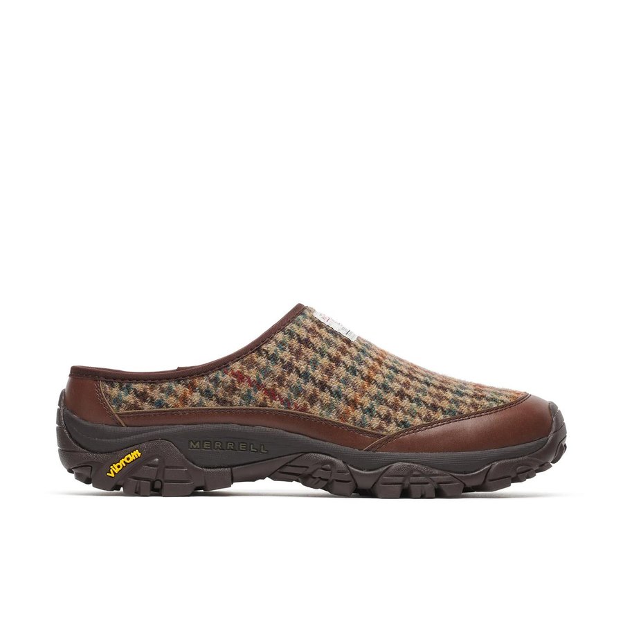 Merrell Moab 2 Slide X Harris Tweed сбоку, подошва Vibram