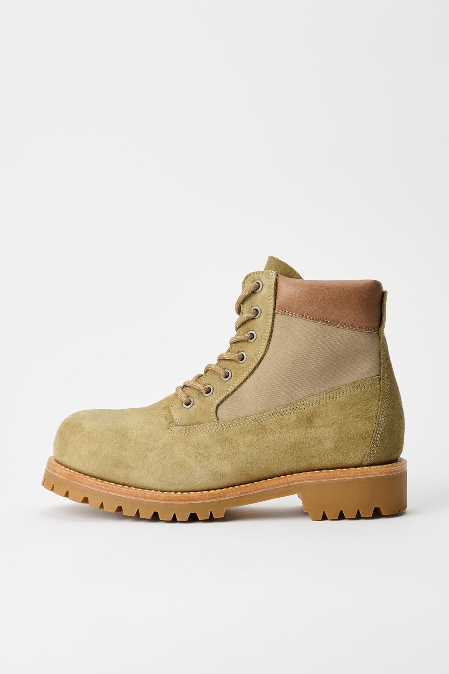 Песочный замшевый Lace Up Boot сбоку